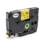 Vhbw cassette de gaine thermor?tractable noire sur jaune 8, 8mm pour imprimante brother p - touch e300, ...