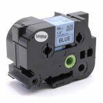 Vhbw cassette ? ruban d'?criture 36mm noir sur fond bleu fl?xible pour imprimante brother p - touch 3600, ...
