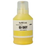 Vhbw encre de recharge remplacement pour canon 4432c001, gi - 56y imprimante - encre rechargeable jaune, ...