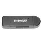 Vhbw lecteur de cartes sd 3 en 1 otg adaptateur usb, usb micro - b, usb - c 3. 1 vers micro - sd / sd ...