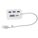 Vhbw lecteur de cartes sd usb 3. 0 type a vers 3x usb - hub + slots ms / sd / m2 / tf pour cartes m�moires, ...