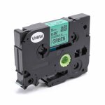 Vhbw ruban ? ?crire cassette 9mm noir sur vert fl?xible pour imprimante brother p - touch 1250vps, 1260vp, ...