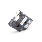 Vhbw cassette de ruban pour imprimante d'�tiquettes, noir sur blanc, 12 mm, nylon, compatible avec dymo ...