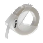 Vhbw ruban de marquage 3d compatible avec dymo junior, mini, omega imprimante d'tiquettes 9mm blanc ...