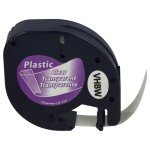 Vhbw ruban plastique compatible avec dymo letratag xr imprimante d'tiquettes 4m x 12mm noir sur transparent, ...