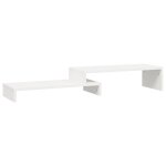 Vidaxl support de moniteur blanc (52 - 101)x22x14 cm bois de pin solide