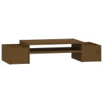 Vidaxl support de moniteur marron miel 70x27, 5x15cm bois de pin solide