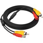 Vid�o cable rallonge rca jack c�ble + dc d'alimentation 2. 1x5. 5mm plug 2 - in - 1 pour recul voiture ...