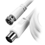 Vivanco rcepteur cble (connecteur f sur koaxkupplung, 10m) blanc (import allemagne)
