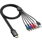 Vornixorsarlshop - c�ble adaptateur convertisseur ypbpr vers hdmi hd1080p convertisseur composante vers ...