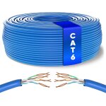 Vrac c�ble ethernet 50m, bulk reseau lan cat 6 haut debit pour internet rapide 1 gbps 250 mhz, c�ble ...