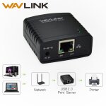 Wavlink usb 2. 0 lrp print server partager une lan ethernet r�seaux imprimantes puissance adaptateur ...