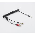 We cble rca jack audio stro cordon jack 3. 5mm vers 2 rca mle en spirale compatible avec tv pc smartphone ...