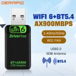 Wifi 6 ax900 bluetooth 5. 4 wifi usb adaptateur carte réseau sans fil 2. 4g et 5ghz wi - fi recevoir ... Wifi 6 ax900 bluetooth 5. 4 wifi usb adaptateur carte réseau sans fil 2. 4g et 5ghz wi - fi recevoir ...