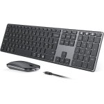 Wirelees ensemble clavier et souris bluetooth rechargeables, multi - appareils, souris et clavier sans ... Wirelees ensemble clavier et souris bluetooth rechargeables, multi - appareils, souris et clavier sans ...