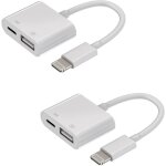 Wqd - lot de 2 adaptateurs lightning vers usb pour iphone otg - accessoires 2 en 1 - claviers - cl usb ...