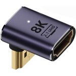 Wqd - adaptateur d'extension hdmi mle vers hdmi 2. 1 femelle  profil bas vertical  90 degrs uhd coud ...