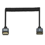 Wqd - cble spiral hdmi rallonge, plug - play extension mle vers femelle, 3d 4k@60hz 2, 0a / b 1080p ...