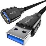 Wqd - rallonge usb 3. 0  mle femelle 2m pour cls usb, clavier, adaptateur wifi, ps4 et casques vr ...