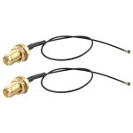 Wqs - lot de 2 cbles d'extension d'antenne u. fl ipx mhf4 vers rp - sma femelle 15 cm cble coaxial ...