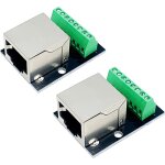 Wqs - 2pcs rj45 carte d'clatement pour connecteur femelle unique ethernetadaptateur de rseau rj45 blind ...