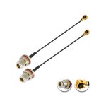 Wqs - 2pcs u. f. l1 vers n type femelle cable coaxial faible perte 2  / 5cm u. f. l1 1. 13mm mini - coaxial ...