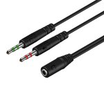 Wqs - adaptateur jack audio stro 3, 5mm adaptateur micro casque cble, adaptateur y 3, 5mm jack micro ...