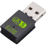 Wqs - adaptateur usb wifi bluetooth, 600mbps cl� wifi adaptateur double bande 2. 4g / 5g pour ordinateur ...