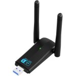 Wqs - cle wifi puissante adaptateur wifi usb pour pc de bureau 1300mbps dual 5dbi antenna 5g / 2. 4g ...