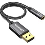 Wqs - kiwibird adaptateur usb audio vers jack 3, 5mm, prise jack usb casque et microphone, trrs 4 pôles ... Wqs - kiwibird adaptateur usb audio vers jack 3, 5mm, prise jack usb casque et microphone, trrs 4 pôles ...