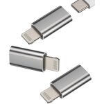 Wwp - lot de 3 adaptateurs lightning vers usb c - ecrou type c vers lightning mle - cble de charge ...