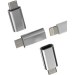 Wwp - adaptateur micro usb vers lightning(lot de 3) apple jack femelle android mle convertisseur iphone ...