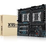 X99 carte mre double processeur lga 2011 - v3 pour serveur(ddr4 max 256g, nvme / ngff m. 2, sata 3. ...