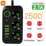 Xiaomi prise ue prises ca prise multitap rallonge multiprise lectrique multiprise usb type c adaptateur ...