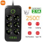 Xiaomi prise ue prises ca prise multitap rallonge multiprise lectrique multiprise usb type c adaptateur ...