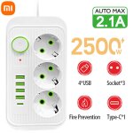 Xiaomi prise ue prises ca prise multitap rallonge multiprise lectrique multiprise usb type c adaptateur ...