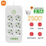 Xiaomi prise ue prises ca prise multitap rallonge multiprise lectrique multiprise usb type c adaptateur ...