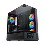Xigmatek boitier moyen tour atx vision rgb avec panneaux vitrés (noir) Xigmatek boitier moyen tour atx vision rgb avec panneaux vitrés (noir)
