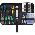 Xixa - kit de 10 outils rseau avec sacoche comprenant un testeur de cble une pince a sertir lsa des ...