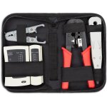 Xixa - kit de 4 outils rseau avec sacoche comprenant un testeur de cble une pince a sertir lsa des ...