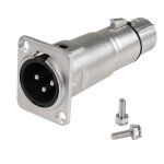 Xlr mle  femelle panneau montage adaptateur 3 pin plug to jack connecteur coupleur traverse cloison ...