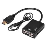 Xm cble adaptateur hdmi a vga - prise audio analogique numrique 3. 5mm negro convertidor macho hembra ...