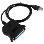 Xm c�ble adaptateur de usb m�le vers parall�le db25 db - 25 pin broches femelle d - sub bidirectionnelle ...