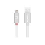 Xtrememac - c�ble lightning - lightning m�le - 1. 2 m - argent blanc - plat