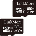 Xv11 lot de 2 cartes m�moire flash microsd 32 go a1, uhs - i, u1, v10, classe 10, vitesse de lecture ...