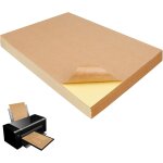 Yemaesre - 60feuilles papier autocollant imprimante 297 x 210mm, feuilles autocollantes a4 imprimante ...