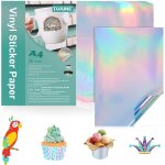 Yemaesre - papiervinyl autocollant imprimable pour imprimante a jet d'encre et laser, a4 - 21x29. 7 cm, ...