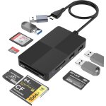 Yuhg - lecteur de cartes multiples usb c usb 3. 0, adaptateur hub lecteur de cartes sd 8 en 2 pour sd ...