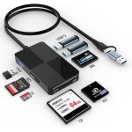 Yuhg - lecteur de cartes usb c usb 3. 0 avec 3 hubs usb, adaptateur de cartes mmoire xd / sd / tf / ...