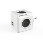 Bloc multiprise powercube original avec ports usb couleur gris - allocacoc
